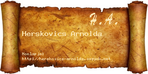 Herskovics Arnolda névjegykártya